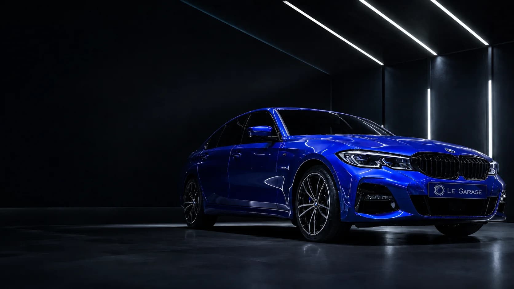 Синий BMW 3 — фронтальная зона PPF